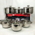 Набір каструль UNIQUE UN-5035 з нержавіючої сталі з товстим дном в 5 шарів з кришками, 12 предметів 