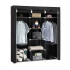 Шафа тканинна 3 секції складана з каркасом STORAGE WARDROBE 175 х 130 х 45 см. Колір: чорний 
