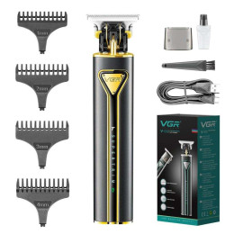Професійна акумуляторна машинка для стрижки VGR V-009 тример для бороди та вусів. Колір: золотий Професійна акумуляторна машинка для стрижки VGR V-009 тример для бороди та вусів. Колір: золотий