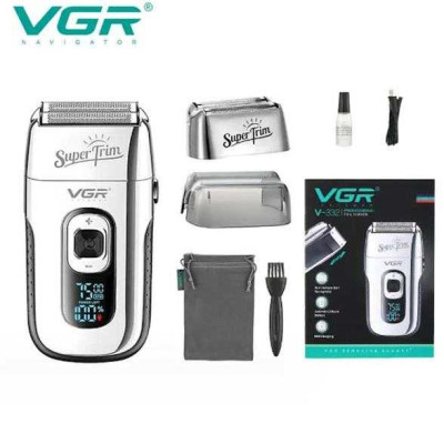 Електробритва Шейвер з дисплеєм VGR V-332. Колір: срібний 