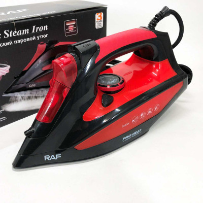 Праска з керамічною підошвою RAF R.1233 потужність 2200Вт 320 мл. Колір: червоний 