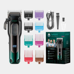 Тример для бороди та тіла, VGR V-013 PROFCOMPLEX тример для стрижки волосся. Колір: зелений