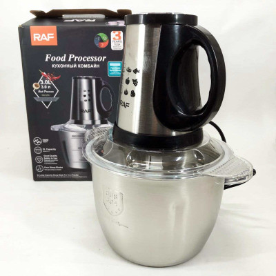 Блендер RAF R.7032 подрібнювач кухонний з нержавіючої сталі 3 л 1000 Вт, Блендер для дитячого пюре 