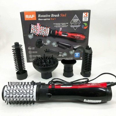 Фен стайлер RAF R.416 5в1 щітка гребінець для сушіння укладання волосся 1200 Вт 