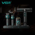Набір VGR STEPLERSS RPO 4 IN 1 BLACK, триммер, машинка для стрижки, електробритва, фен 