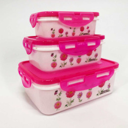 Комплект пластикових судків UNIQUE UN-1511. Колір: рожевий