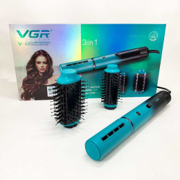Електрична фен-щітка VGR V-489 стайлер для укладання волосся 1300 Вт. Колір: синій Електрична фен-щітка VGR V-489 стайлер для укладання волосся 1300 Вт. Колір: синій