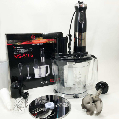 Блендер заглибний багатофункціональний 5в1 Domotec MS-5106 800Вт, Портативний блендер подрібнювач Блендер заглибний багатофункціональний 5в1 Domotec MS-5106 800Вт, Портативний блендер подрібнювач