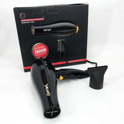 Фен Gemei GM-1765 Професійний фен для волосся дві швидкості та три режими для сушіння та укладання волосся 