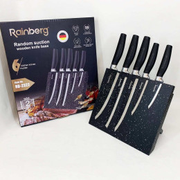 Набір ножів Rainberg RB-2322 з нержавіючої сталі з магнітною основою Black
