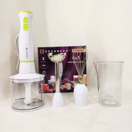 Блендер занурювальний Edenberg EB-60031 4в1 міксер подрібнювач блендер 800Вт White