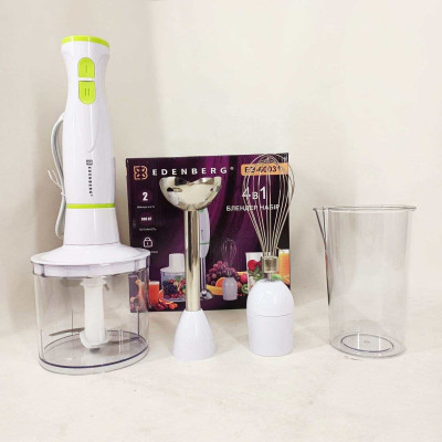 Блендер занурювальний Edenberg EB-60031 4в1 міксер подрібнювач блендер 800Вт White Блендер занурювальний Edenberg EB-60031 4в1 міксер подрібнювач блендер 800Вт White