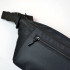Якісна велика сумка -  бананка на 8 кишень, чоловіча жіноча поясна сумка, чорна з тканини 