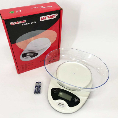 Ваги кухонні Matarix MX-404 Електронні З Чашею Кухонні до 7 кг Кухонні ваги для зважування продуктів Ваги кухонні Matarix MX-404 Електронні З Чашею Кухонні до 7 кг Кухонні ваги для зважування продуктів