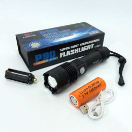 Ліхтар акумуляторний X-Balog BL-B88-P90, яскравий ліхтарик, якісний ліхтарик, потужний ручний ліхтарик