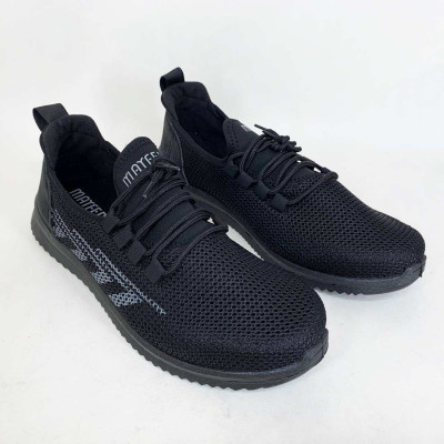 Літні кросівки з текстильної сітки чорні 41р 26.5см 