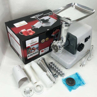 М'ясорубка Crownberg CB-4212 із соковижималкою, електром'ясорубка 2500W, м'ясорубка із металевим редуктором 