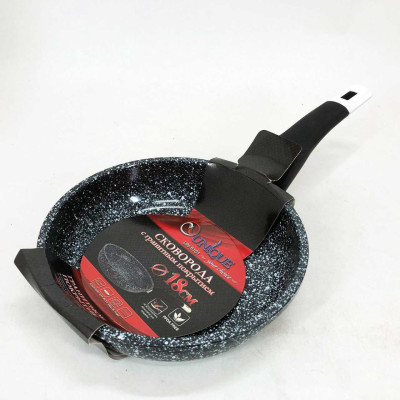 Сковорода з антипригарним покриттям Unique UN-5101 18 см граніт, Сковорода для приготування на плиті 