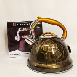 Чайник із свистком Edenberg EB-1910 з турбо індукційним дном 3л Yellow Чайник із свистком Edenberg EB-1910 з турбо індукційним дном 3л Yellow