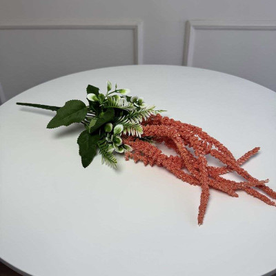 Гілка амаранту штучна 5шт/уп. Колір: кораловий Гілка амаранту штучна 5шт/уп. Колір: кораловий