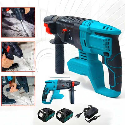 Перфоратор акумуляторний безщітковий KRAFFTEC 48V 2 акб 4.0AH дриль на акамуляторі для дому в кейсі 