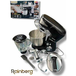Універсальний кухонний комбайн Rainberg RB-8088 6л з м'ясорубкою, блендер 3600Вт Планетарний тістоміс Black