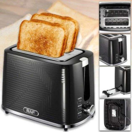 Тостер RAF R.2102, 900 Вт, 2 широкі слоти, функція розморожування та підігріву Тостер RAF R.2102, 900 Вт, 2 широкі слоти, функція розморожування та підігріву