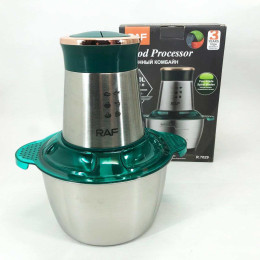 Кухонний комбайн RAF R.7029 електричний блендер м'ясорубка подрібнювач 1000 Вт 2л, Потужний блендер