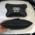 Автомобільна подушка для підголівника Audi – чорна натуральна шкіра Автомобільна подушка для підголівника Audi – чорна натуральна шкіра
