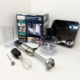 Багатофункціональний блендер 6в1 Rainberg RB-2293 1200 Вт кухонний подрібнювач ручний блендер міксер Black