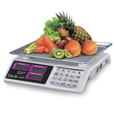 Ваги торгові Dario DES-4V-40S з калькулятором та акумулятором Ваги торгові Dario DES-4V-40S з калькулятором та акумулятором