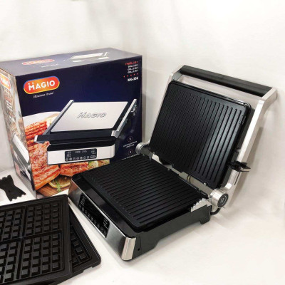 Гриль-барбекю електричний Magio MG-356, Настільний гриль для гамбургерів Притискна електробутербродниця 