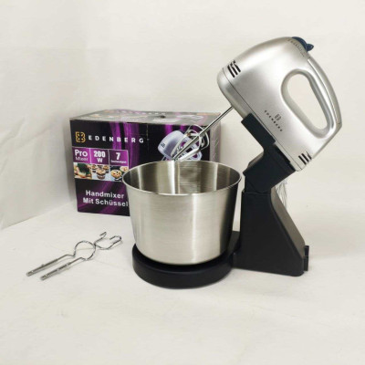 Міксер з чашею Edenberg EB-63362 200Вт сріблястий Міксер з чашею Edenberg EB-63362 200Вт сріблястий