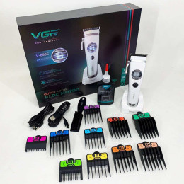 Акумуляторна машинка для стрижки VGR V-880C. Колір: білий