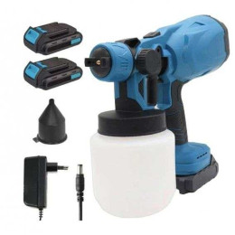 Краскопульт акумуляторний Krafftec 48V/2Ah 600Вт 800 мл фарборозпилювач портативний, 2 акумулятори Краскопульт акумуляторний Krafftec 48V/2Ah 600Вт 800 мл фарборозпилювач портативний, 2 акумулятори