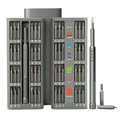 Набір прецизійних викруток з ручкою 48 в 1 у металевому футлярі 