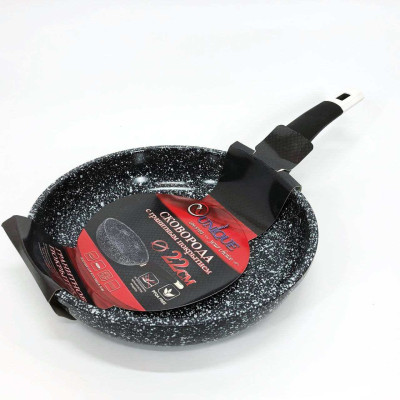 Сковорода Unique UN-5103 з антипригарним покриттям 22см Сірий граніт 