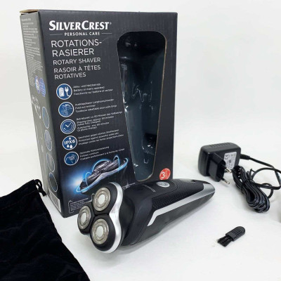 Електробритва для чоловіків роторна Silver Crest SRR 3.7 C3 акумуляторна Електробритва для чоловіків роторна Silver Crest SRR 3.7 C3 акумуляторна