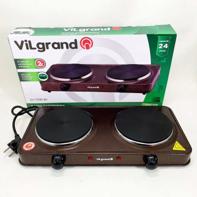Настільна плита електрична ViLgrand VHP152F. Колір: коричневий Настільна плита електрична ViLgrand VHP152F. Колір: коричневий