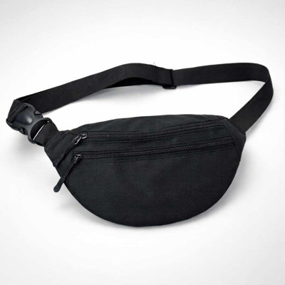 Чоловіча/жіноча бананка з Cordura 1000D, чорна, 3 відділення, водовідштовхувальна Чоловіча/жіноча бананка з Cordura 1000D, чорна, 3 відділення, водовідштовхувальна