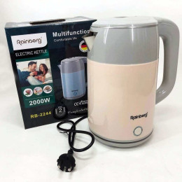 Електрочайник дисковий Rainberg RB-2244 2000 Вт 2л, стильний електричний чайник. Колір: рожевий Електрочайник дисковий Rainberg RB-2244 2000 Вт 2л, стильний електричний чайник. Колір: рожевий