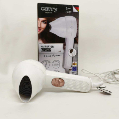 Фен Camry CR 2257 1400Вт 2 рівні потужності Концентратор Підвісна ручка Тиха робота 