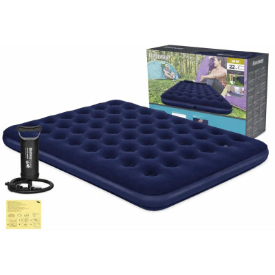 Надувний матрац 203x152x25см з поршневим насосом 