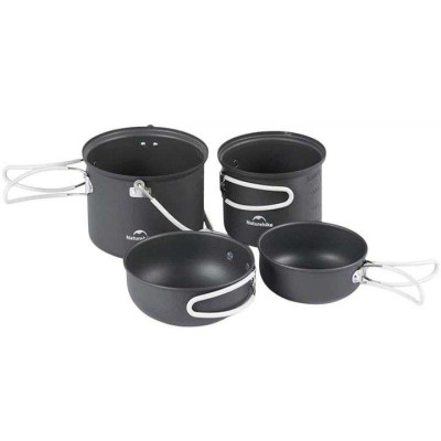 Набір посуду Naturehike NH18T018-G 2 каструлі, 2 кришки 