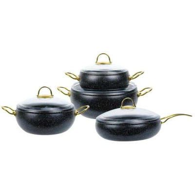 Набір кухонного посуду Edenberg EB-12948 8 предметів з мармуровим антипригарним покриттям 