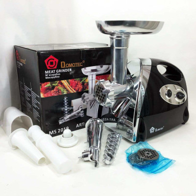 М'ясорубка електрична із соковижималкою Domotec MS-2019 2400Вт Black 