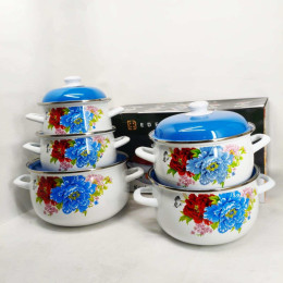 Набір емальованих каструль 10 предметів Edenberg EB-1878