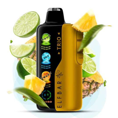 Elf Bar Trio 40000. Ананас Лайм (Pineapple Lime) Elf Bar Trio 40000. Ананас Лайм (Pineapple Lime)