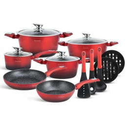 Набір каструль Edenberg EB-5619, 15 предметів з мармуровим антипригарним покриттям Набір каструль Edenberg EB-5619, 15 предметів з мармуровим антипригарним покриттям