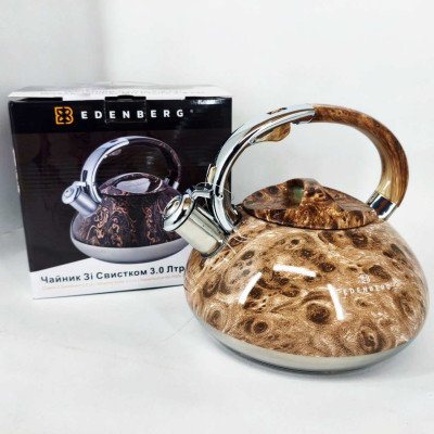 Чайник зі свистком Edenberg EB-1959 3л з капсульним дном Beige Чайник зі свистком Edenberg EB-1959 3л з капсульним дном Beige